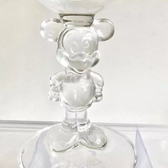 Vtg Mickey Mouse Disney World Castle Wine Glass Goblet BARBARA Name Inscribed - Picture 5 of 11